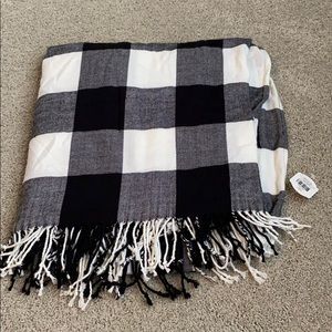 Checkered poncho